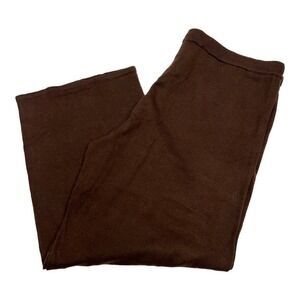 Womens Cashmere‎ Blend Pant XXL Brown Wide Leg Pull On Loungewear Comfort Soft